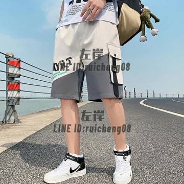 工裝短褲男夏季薄款潮流寬鬆休閑中褲IG潮牌外穿多口袋五分工裝褲子【雲木雜貨】