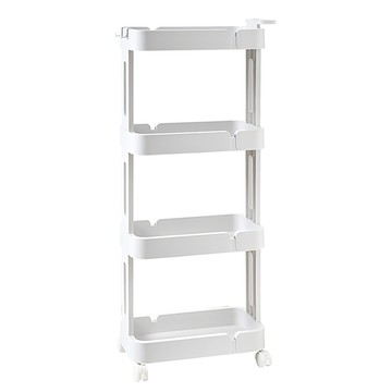 FAmILyLIFE 生活 21cm多功能移動式隙縫置物推車 4層 45 x 21 x 104cm 2150g  白色