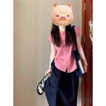 新中式國風氣質粉色襯衫女2025夏季新款精致小個子上衣設計感小眾