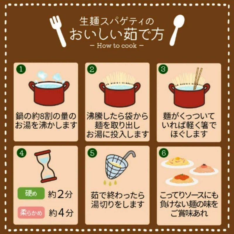 生麺快笑 生パスタ 2種詰め合わせ 生スパゲティー×10 フェットチーネ×10北海道・東北地方 配送不可