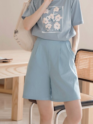 涼感．冰感彈力機能休閒短褲