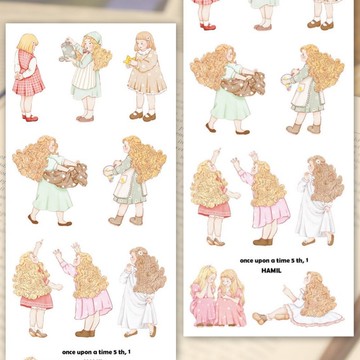 很久很久以前 5 ver1 PET（哈米爾）復古女孩女士角色貼紙