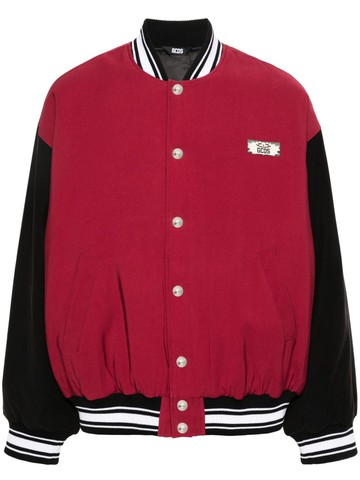 Gcds - Sunny varsity bomber jacket - men - Polyester/Viscose - S - Red