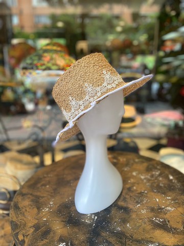 波浪邊麻質草帽-Krista