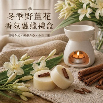 🚚快速出貨【癒森林】處女座生日🎂野薑花香氛融蠟禮盒｜4入+融蠟燭燈（生日禮物／質感送禮／療癒系禮物／送禮推薦）