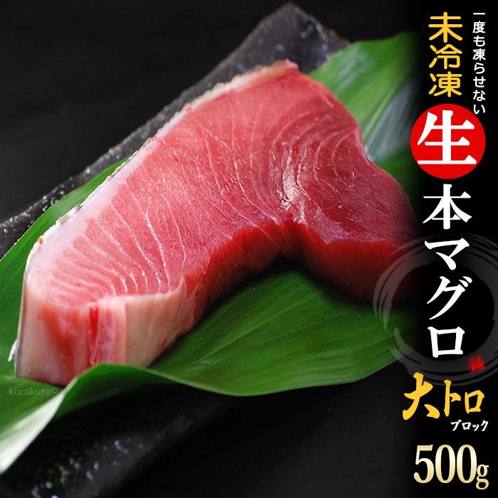 生本マグロ 大トロ ブロック (約500g) 国産 (主に 鹿児島産 長崎産 高知産) 蓄養 生まぐろ 生マグロ 生鮪 大トロ 大とろ 生本まぐろ 本まぐろ 鮪 まぐろ マグロ