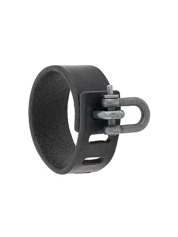 Parts of Four - Restraint Charm bracelet - unisex - Calf Leather/Sterling Silver - S - Black