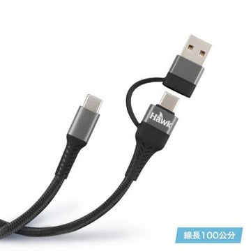 Hawk Type-C二合一充電傳輸線(1M)