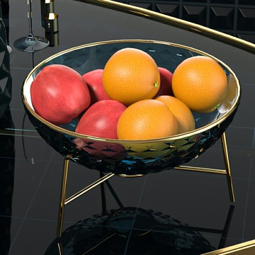 鐵藝網紅水果盤輕奢風家用客廳臥室茶幾創意簡約干果零食糖果盒