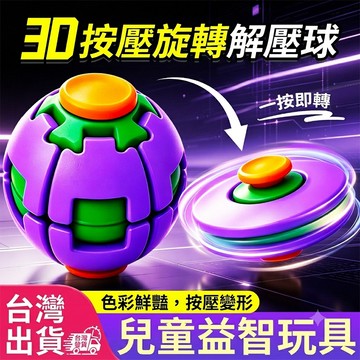 旋轉解壓球 按壓紓壓球 按壓變形指尖陀螺 旋轉減壓球 減壓舒壓玩具 辦公室摸魚 隨身舒壓玩具 益智玩具 兒童玩具