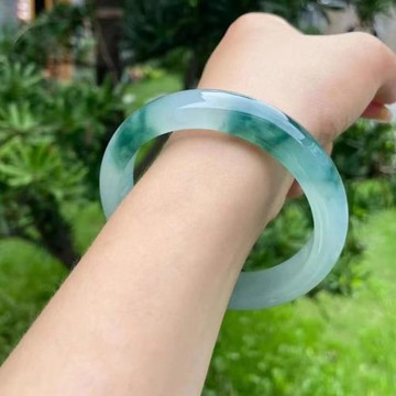 珠寶翡翠手鐲少女款翡翠玉手鐲紫羅蘭老坑冰糯種天然緬甸翡翠送禮