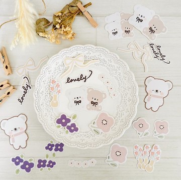 【隨意貼】可愛熊熊系列【Flake Sticker】