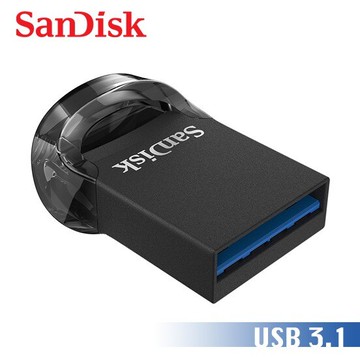 SanDisk CZ430 USB 3.1 Ultra Fit 讀取最高速達 130MB/s 極緻小巧隨身碟 典雅黑