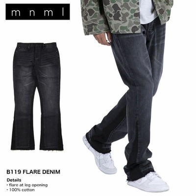 mnml パンツ ミニマル フレアパンツ デニムパンツ Gパン