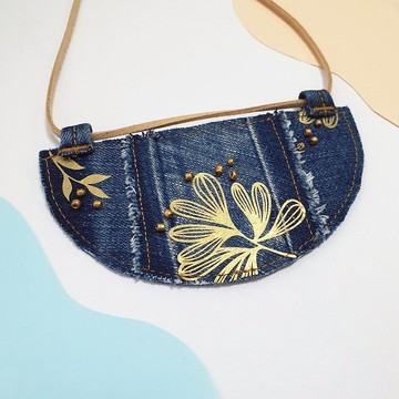 再生牛仔項鍊 牛仔褲項鍊 OOAK 首飾