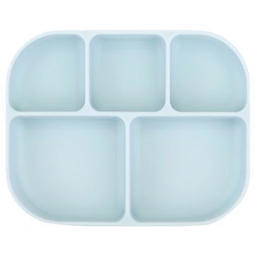 Dailylike Bonbon 幼兒矽膠吸盤餐盤  寬224 x 長180 x 高43mm  02 天空藍  1個