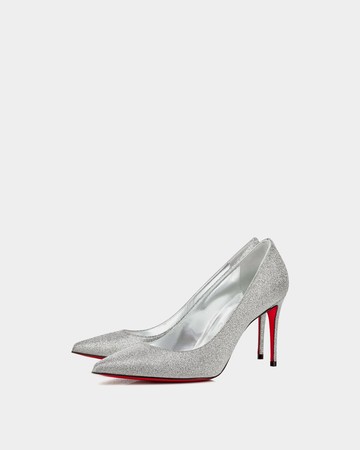 CHRISTIAN LOUBOUTIN Kate 8.5 cm 銀色高跟鞋 - 37