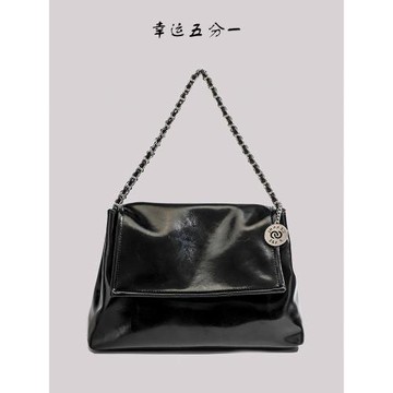 幸運五分一小眾百搭大容量鏈條托特包女網紅潮自由摘星通勤單肩包