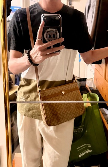 Vintage Celine Macadam滿版老花斜背包