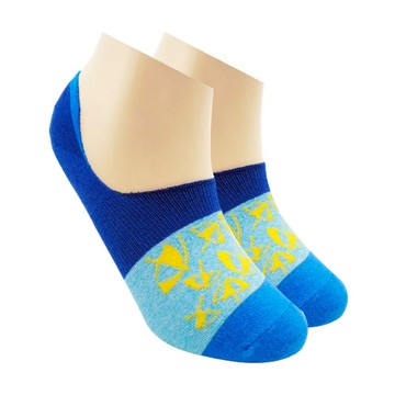 Arnold Palmer 雨傘牌 男款 撞色混紗深履隱形襪 微束足弓貼合 排汗佳 止滑 幾何圖樣  25~27cm  藍色  1雙