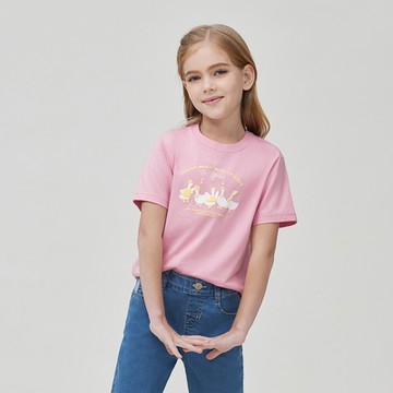 GIORDANO 童裝歡樂動物印花短袖上衣【多色任選】