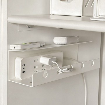 【格物】桌下理線架 集線盒 插座收納架 電線固定器 電腦理線器 電線固定 免打孔收納盒 收納盒 置物架 理線器