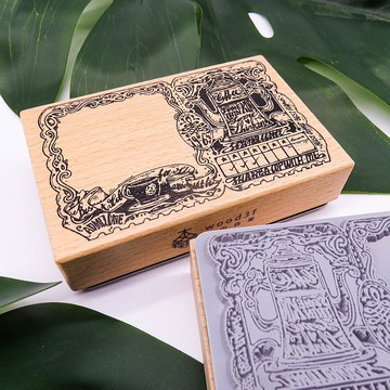NO.S190W 午後時日Teatime / 櫸木印章 Wood Rubber Stamp