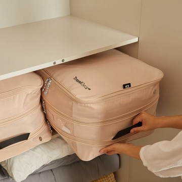 超強免抽氣寢具用壓縮袋（4XL 號） 米色