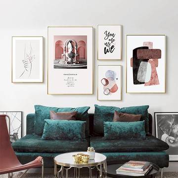 思緒　藝術系列　裝飾掛畫　台灣製造 - A款－黑框-50*70cm