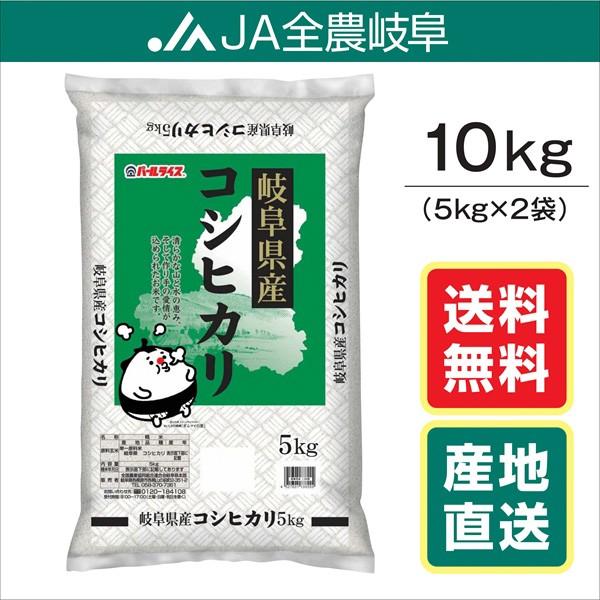 米 5年産米 10kg　コシヒカリ　岐阜県産 (5kg×2袋)　送料無料（一部地域を除く）レビュー投稿でエコバックが付く