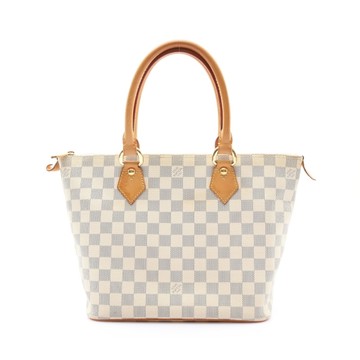 LOUIS VUITTON LV 路易威登 Saleya PM 手提包 白棋盤格 帆布 N51186 【二手名牌BRAND OFF】