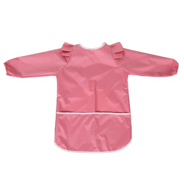 Nordico 兒童荷葉邊美術畫畫衣 粉色 L  粉紅色