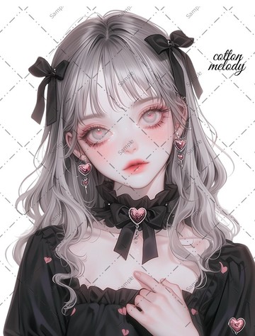 original sticker no.1085 人物貼紙 原創貼紙 人像貼紙 女孩貼紙 原創人物貼紙