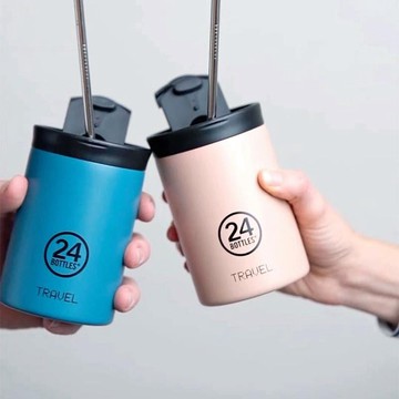 義大利 24Bottles 輕巧保溫食物罐 350ml / 共3款 霧灰藍