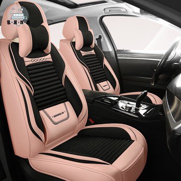 台灣公司 免運 汽車坐墊 通用坐墊 汽车座椅套四季通用棉麻座套秋冬新款小车布艺坐套全包围专用坐垫工廠現貨直銷 可開發票 店長新品推薦 售後保障 5m102