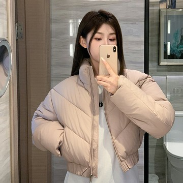 現貨+預購 羽絨棉外套夾棉夾克-保暖外貿冬季短款高腰女外套4色m1ae41【獨家進口】【米蘭精品】