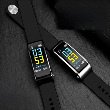 接電話智能手環藍牙耳機二合一車載通話多功能測心率開車防水