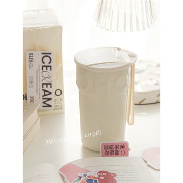 holoholo杯子甜筒保溫杯316不銹鋼高顏值水杯咖啡隨行杯陶瓷內膽