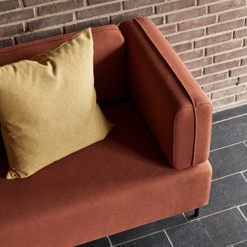 【Hübsch】芥末黃方形抱枕(含枕心)