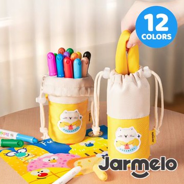 【JarMelo 原創美玩】袋裝兒童可水洗彩色筆(12色) JA96000