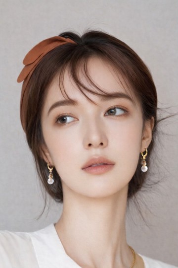 非水晶超級百搭玻璃珍珠鋯石14K金小圓墜耳環