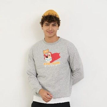 【Paul Frank】男款 女款 經典Bob 印花T恤-(黑色/淺灰色)