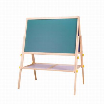 【雙面兒童畫架-8773-90*64cm-1套/組】實木可升降雙面兒童畫板展示架黑板支架式畫板-586003