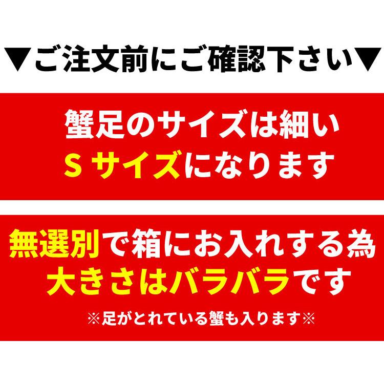 訳あり トゲズワイガニ脚 2kg 無選別 Sサイズ ずわいがに 蟹 カニ かに 在庫処分 北海道 お取り寄せ 送料無料（沖縄宛は別途送料を加算）