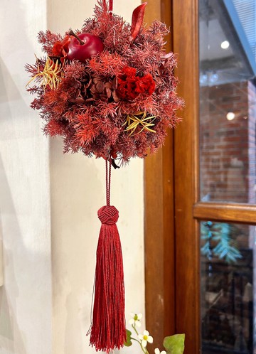 平安圓滿 花毬掛飾