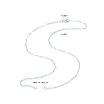整套925純銀開口項鏈4mm開口圈女素鏈裸鏈鎖骨鏈O字鏈配件銀鏈子