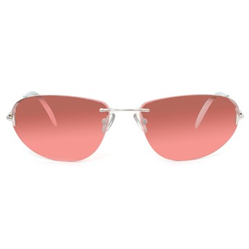 EXTe 義大利 復古橢圓造型太陽眼鏡 / 紅63SBM1