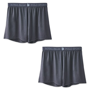 ONEDER 旺達棉品 ROYAL POLO 皇家保羅 雙馬騎士莫代爾平口褲 2件  灰色  M