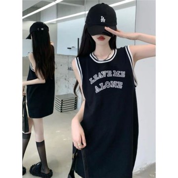 美式籃球無袖中長款ins運動背心