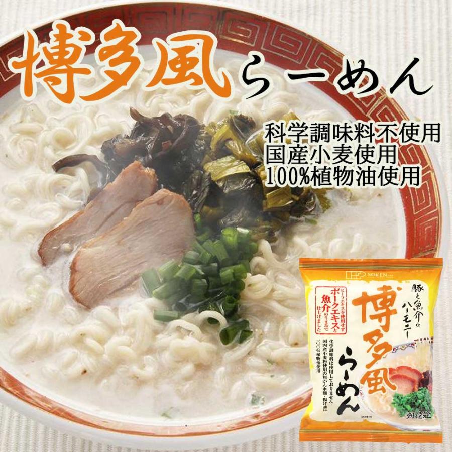 博多風らーめん　106g（めん90g）［創健社］インスタントラーメン　豚と魚介のハーモニー